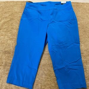 Slim-station plus size, pull on Capri slacks